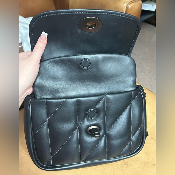 Coach Black Quilted Pillow Madison 26 - Picture 7 of 14